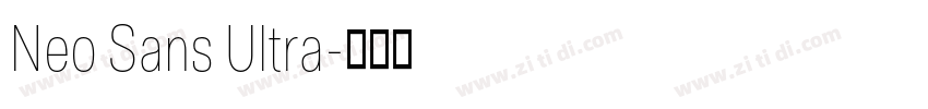 Neo Sans Ultra字体转换
